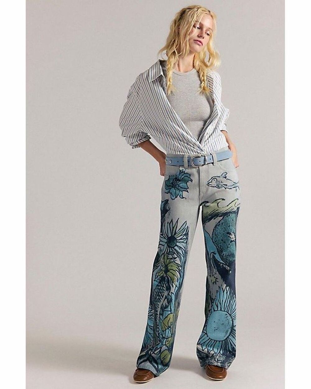Free People Tinsley Printed Jeans
